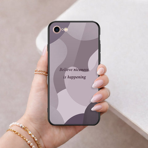 iPhone SE 2022 - Happy Series - HQ Ultra Shine Premium Infinity Glass Soft Silicon Borders Case