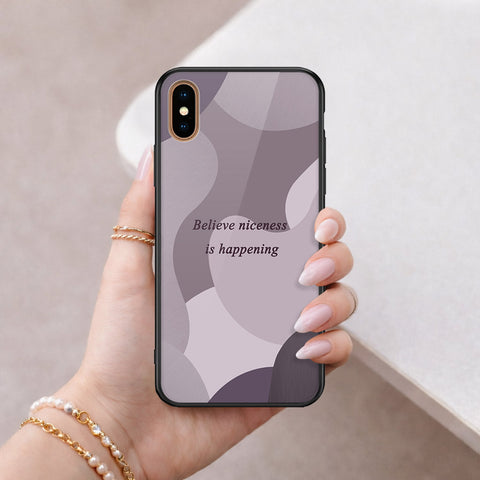 iPhone XS Max - Happy Series - HQ Ultra Shine Premium Infinity Glass Soft Silicon Borders Case