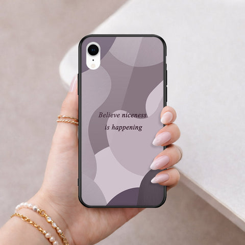 iPhone XR - Happy Series - HQ Ultra Shine Premium Infinity Glass Soft Silicon Borders Case