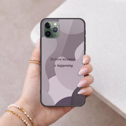 iPhone 11 Pro - Happy Series - HQ Ultra Shine Premium Infinity Glass Soft Silicon Borders Case