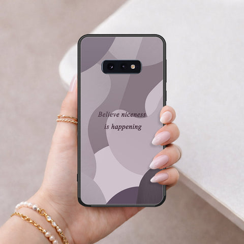 Samsung Galaxy S10e Cover - Happy Series - HQ Ultra Shine Premium Infinity Glass Soft Silicon Borders Case