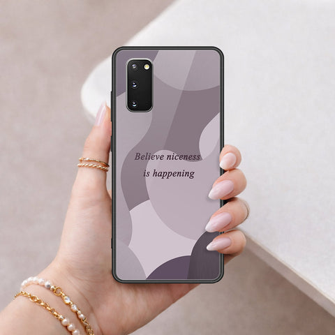 Samsung Galaxy S20 Cover - Happy Series - HQ Ultra Shine Premium Infinity Glass Soft Silicon Borders Case