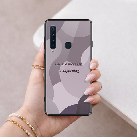 Samsung Galaxy A9 Star Pro Cover - Happy Series - HQ Ultra Shine Premium Infinity Glass Soft Silicon Borders Case