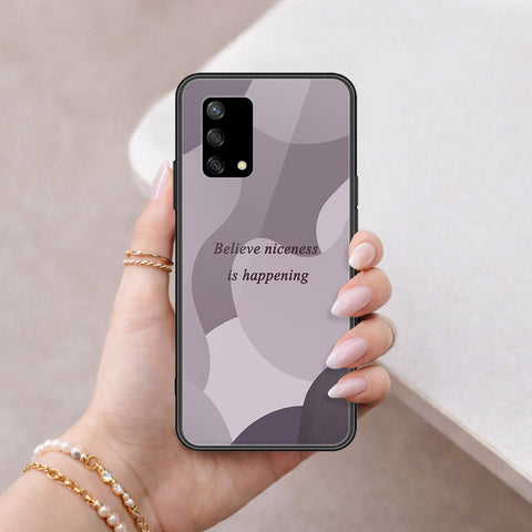 Oppo Reno 6 Lite Cover - Happy Series - HQ Ultra Shine Premium Infinity Glass Soft Silicon Borders Case