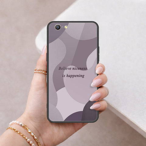 Oppo A39 Cover - Happy Series - HQ Ultra Shine Premium Infinity Glass Soft Silicon Borders Case