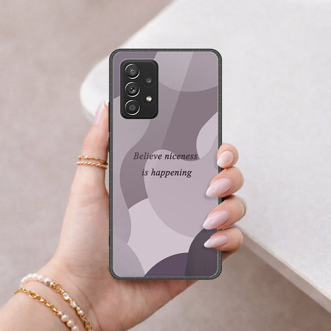 Samsung Galaxy A52s Cover - Happy Series - HQ Ultra Shine Premium Infinity Glass Soft Silicon Borders Case