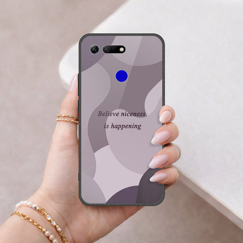 Huawei Honor View 20 Cover - Happy Series - HQ Ultra Shine Premium Infinity Glass Soft Silicon Borders Case
