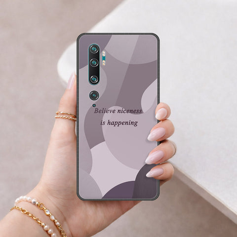 Xiaomi Mi CC9 Pro Cover - Happy Series - HQ Ultra Shine Premium Infinity Glass Soft Silicon Borders Case
