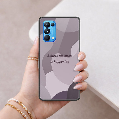 Oppo Reno 5 Pro 5G Cover - Happy Series - HQ Ultra Shine Premium Infinity Glass Soft Silicon Borders Case