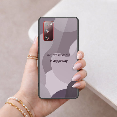Samsung Galaxy S20 FE Cover - Happy Series - HQ Ultra Shine Premium Infinity Glass Soft Silicon Borders Case