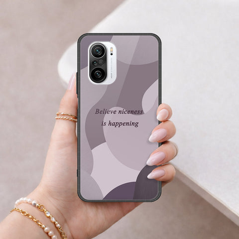 Xiaomi Redmi K40 Cover - Happy Series - HQ Ultra Shine Premium Infinity Glass Soft Silicon Borders Case