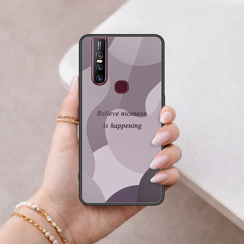 Vivo V15 Cover - Happy Series - HQ Ultra Shine Premium Infinity Glass Soft Silicon Borders Case
