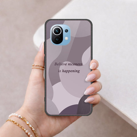 Xiaomi Mi 11 Cover - Happy Series - HQ Ultra Shine Premium Infinity Glass Soft Silicon Borders Case