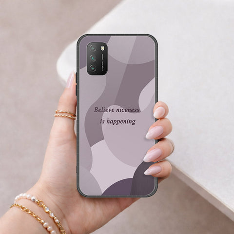 Xiaomi Poco M3 Cover - Happy Series - HQ Ultra Shine Premium Infinity Glass Soft Silicon Borders Case
