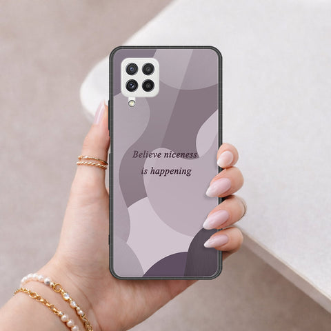 Samsung Galaxy M22 Cover - Happy Series - HQ Ultra Shine Premium Infinity Glass Soft Silicon Borders Case
