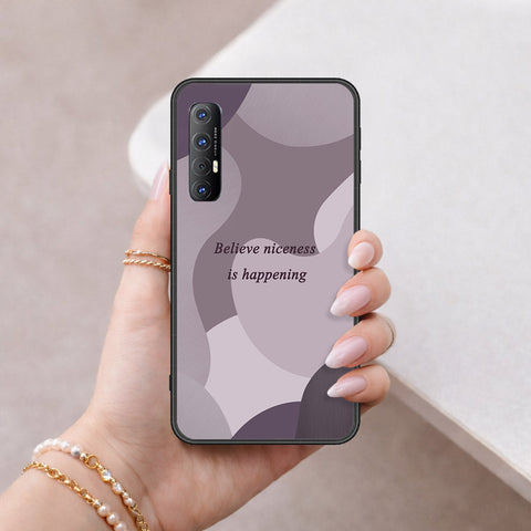Oppo Reno 3 Pro Cover - Happy Series - HQ Ultra Shine Premium Infinity Glass Soft Silicon Borders Case