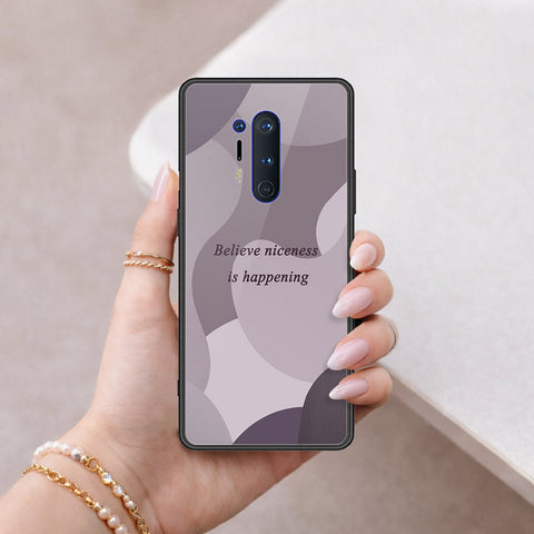 OnePlus 8 Pro Cover - Happy Series - HQ Ultra Shine Premium Infinity Glass Soft Silicon Borders Case