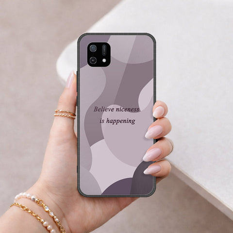 Oppo A16K Cover - Happy Series - HQ Ultra Shine Premium Infinity Glass Soft Silicon Borders Case