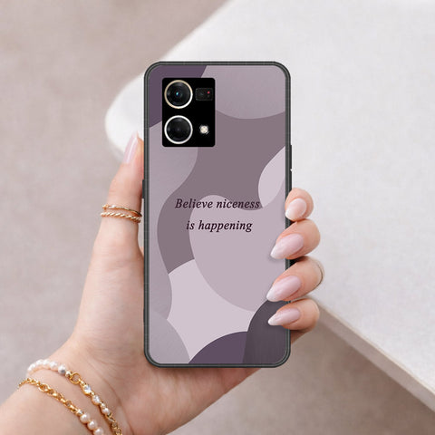 Oppo Reno 7 4G Cover - Happy Series - HQ Ultra Shine Premium Infinity Glass Soft Silicon Borders Case