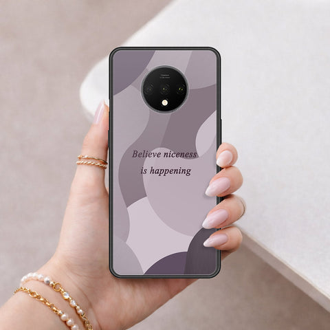 OnePlus 7T Cover - Happy Series - HQ Ultra Shine Premium Infinity Glass Soft Silicon Borders Case