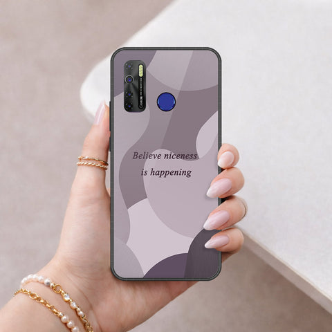Tecno Camon 15 Air Cover - Happy Series - HQ Ultra Shine Premium Infinity Glass Soft Silicon Borders Case