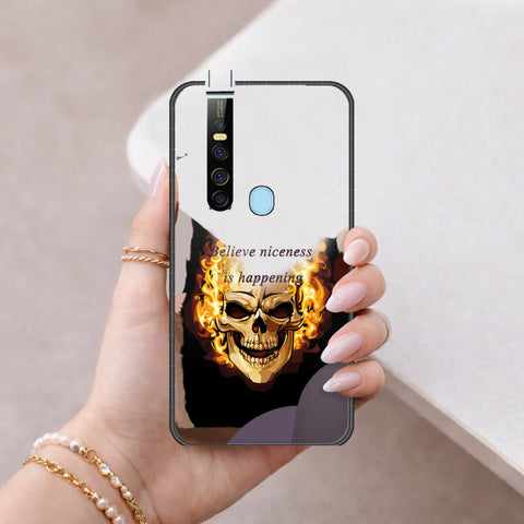 Tecno Camon 15 Premier Cover - Happy Series - HQ Ultra Shine Premium Infinity Glass Soft Silicon Borders Case