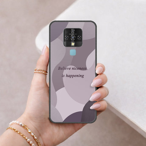 Tecno Camon 16 Cover - Happy Series - HQ Ultra Shine Premium Infinity Glass Soft Silicon Borders Case