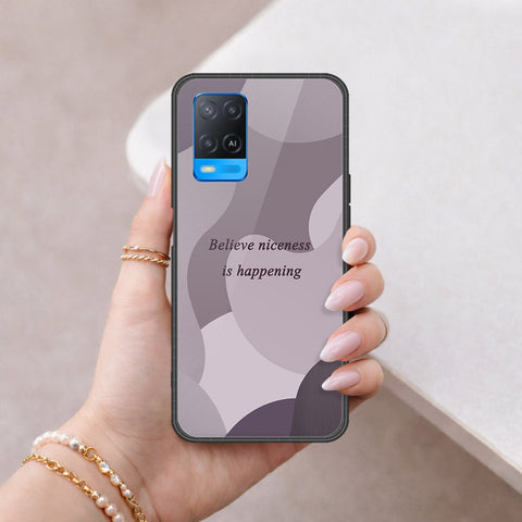 Oppo A54 4G Cover - Happy Series - HQ Ultra Shine Premium Infinity Glass Soft Silicon Borders Case