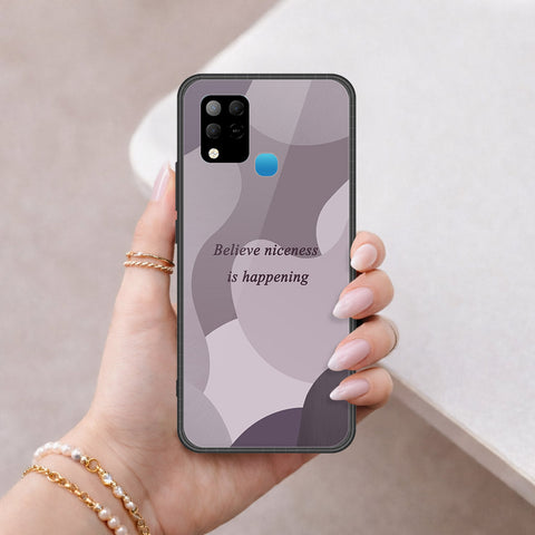 Infinix Hot 10s Cover - Happy Series - HQ Ultra Shine Premium Infinity Glass Soft Silicon Borders Case
