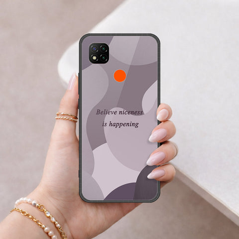 Xiaomi Redmi 9C Cover - Happy Series - HQ Ultra Shine Premium Infinity Glass Soft Silicon Borders Case
