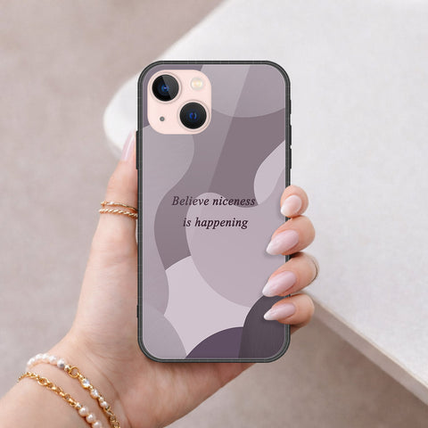 iPhone 14 - Happy Series - HQ Ultra Shine Premium Infinity Glass Soft Silicon Borders Case