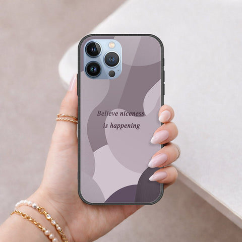 iPhone 14 Pro Max Cover - Happy Series - HQ Ultra Shine Premium Infinity Glass Soft Silicon Borders Case
