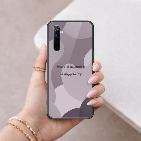 Realme 6 Cover - Happy Series - HQ Ultra Shine Premium Infinity Glass Soft Silicon Borders Case