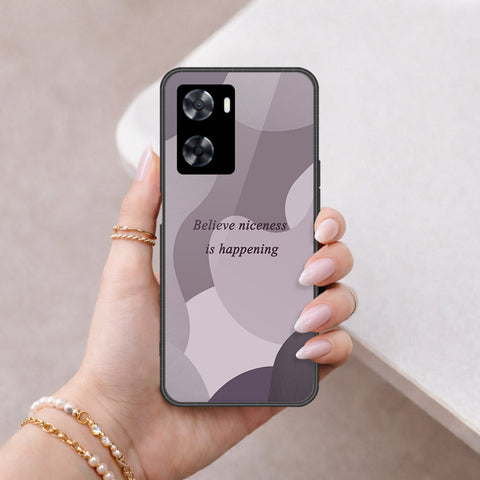 Oppo A57 4G 2022 Cover - Happy Series - HQ Ultra Shine Premium Infinity Glass Soft Silicon Borders Case