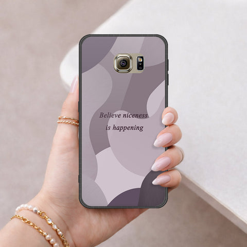 Samsung Galaxy S6 Cover - Happy Series - HQ Ultra Shine Premium Infinity Glass Soft Silicon Borders Case