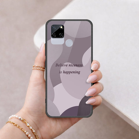 Realme C12 Cover - Happy Series - HQ Ultra Shine Premium Infinity Glass Soft Silicon Borders Case