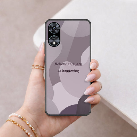 Oppo A58 4G Cover - Happy Series - HQ Ultra Shine Premium Infinity Glass Soft Silicon Borders Case