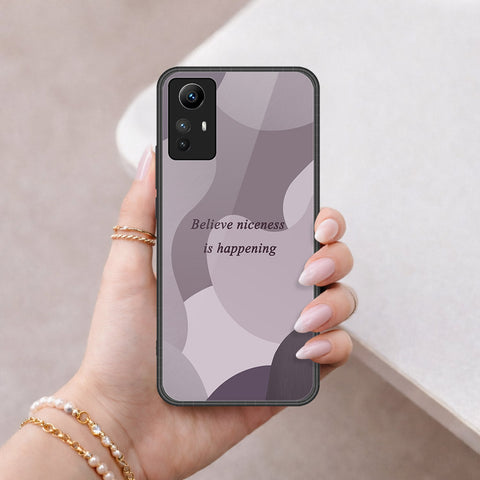 Xiaomi Redmi Note 12S Cover - Happy Series - HQ Ultra Shine Premium Infinity Glass Soft Silicon Borders Case