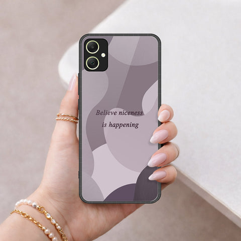 Samsung Galaxy A05 Cover - Happy Series - HQ Ultra Shine Premium Infinity Glass Soft Silicon Borders Case