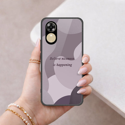 Oppo A17k Cover - Happy Series - HQ Ultra Shine Premium Infinity Glass Soft Silicon Borders Case