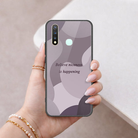 Vivo Y19 Cover - Happy Series - HQ Ultra Shine Premium Infinity Glass Soft Silicon Borders Case