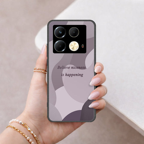 Infinix Note 40 Cover - Happy Series - HQ Ultra Shine Premium Infinity Glass Soft Silicon Borders Case
