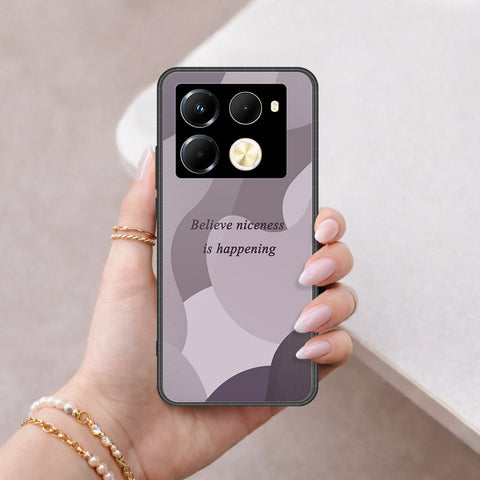 Infinix Note 40 Pro Cover - Happy Series - HQ Ultra Shine Premium Infinity Glass Soft Silicon Borders Case