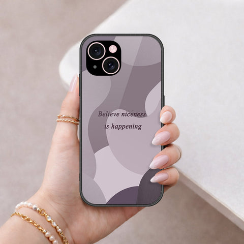 iPhone 15 Plus Cover - Happy Series - HQ Ultra Shine Premium Infinity Glass Soft Silicon Borders Case
