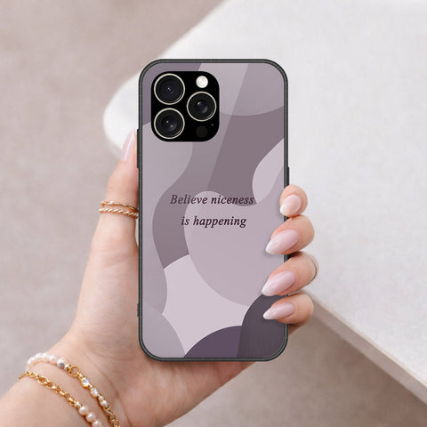 IPhone 15 Pro Max Cover - Happy Series - HQ Ultra Shine Premium Infinity Glass Soft Silicon Borders Case
