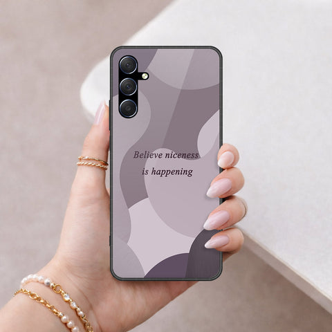 Samsung Galaxy M54 Cover - Happy Series - HQ Ultra Shine Premium Infinity Glass Soft Silicon Borders Case