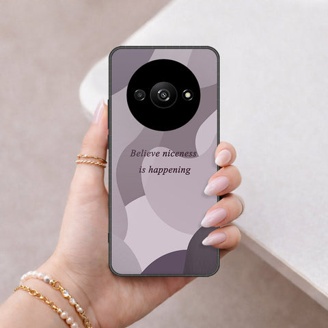 Xiaomi Redmi A3x Cover - Happy Series - HQ Ultra Shine Premium Infinity Glass Soft Silicon Borders Case