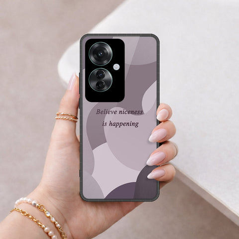 Oppo Reno 11F 5G Cover - Happy Series - HQ Ultra Shine Premium Infinity Glass Soft Silicon Borders Case
