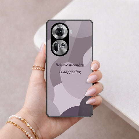 Oppo Reno 11 5G Cover - Happy Series - HQ Ultra Shine Premium Infinity Glass Soft Silicon Borders Case