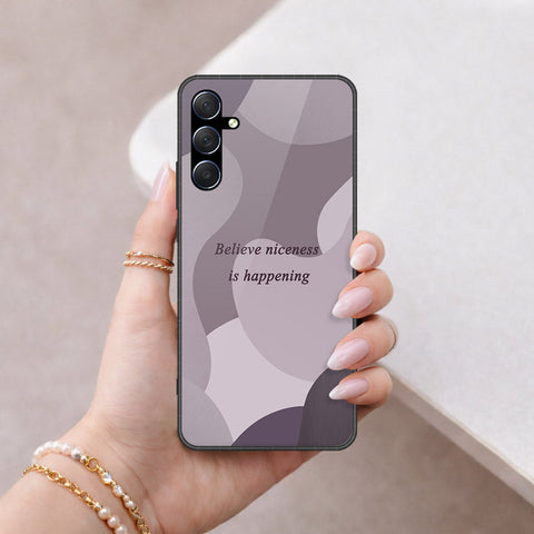 Samsung Galaxy M34 5G Cover - Happy Series - HQ Ultra Shine Premium Infinity Glass Soft Silicon Borders Case
